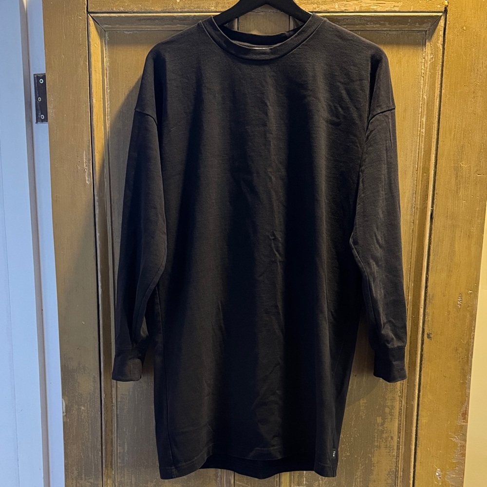 TNA Black Long Sleeve Sweatshirt Dress